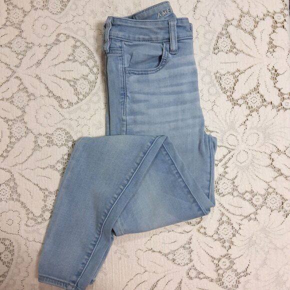 American Eagle Hi-Rise Jegging Denim Jeans Size 2 Short NE(X)T Level Stretch - Picture 2 of 16